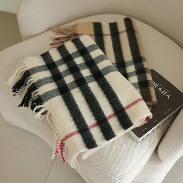 Vintage Check Soft Wool muffler