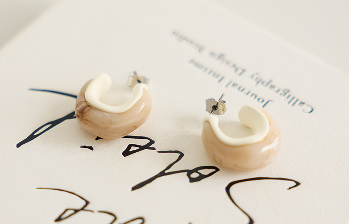 Two Tone Mable Ring Earring