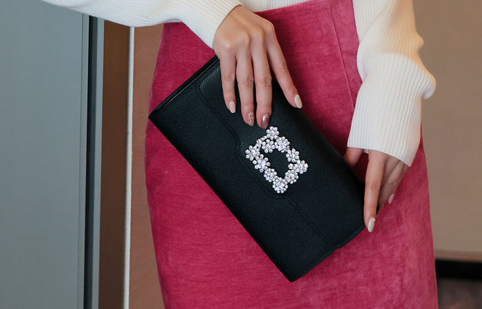 Jewelry Square Buckle Clutch