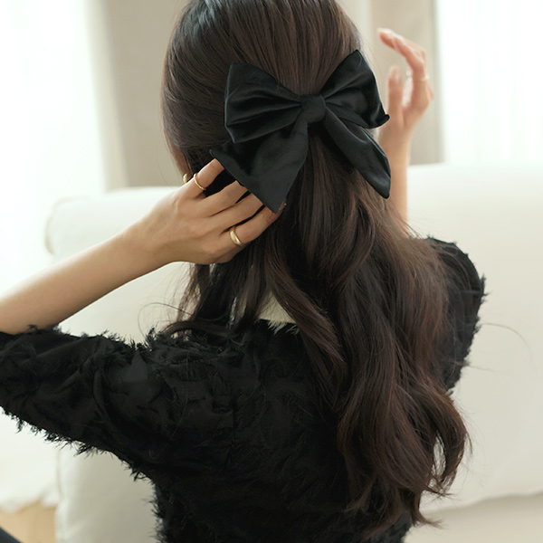 Velvet Romantic Ribbon Point Hairpin