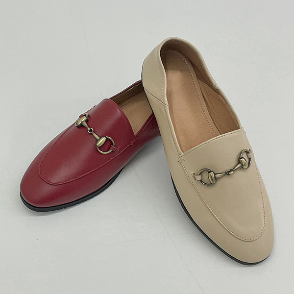 Classic Gold Ring Horsebit Sheepskin Loafers