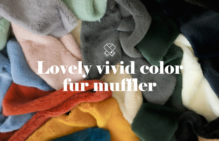 Lovely Vivid Color Fake Fur muffler