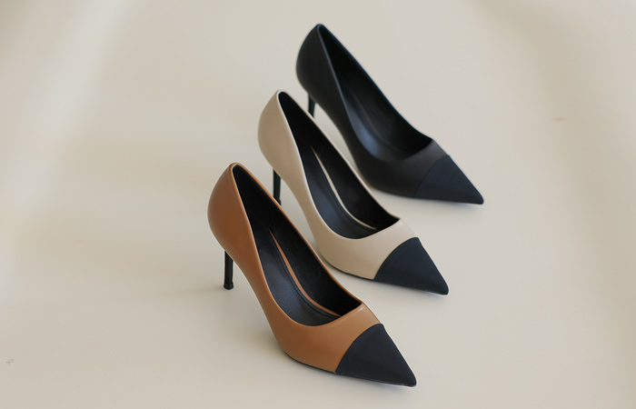 front Color Combination Stiletto Heels