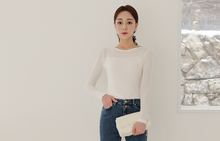 Mochi Tencel Wool Raund neck T-shirt