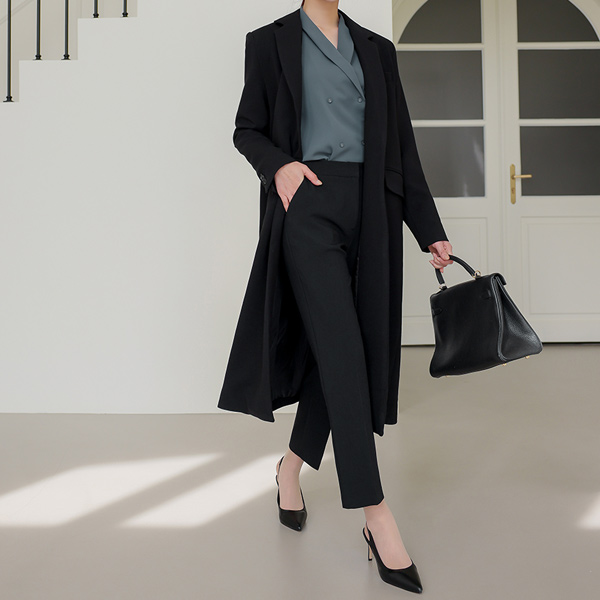 Classic One-Button overfit Long Jacket