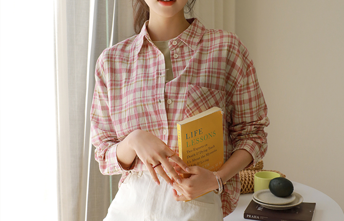 ODE Check Patterns loose fit Shirt