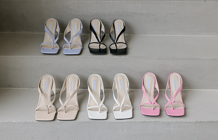 Pastel Color Flip Flop Heels