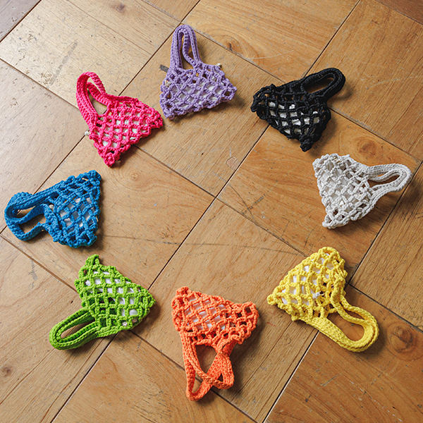 Vivid Color Point Net Mini bag