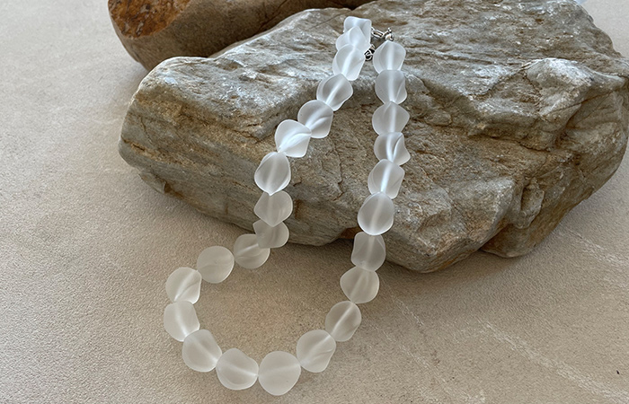 Transparent Creamy Acrylic Bold Necklace