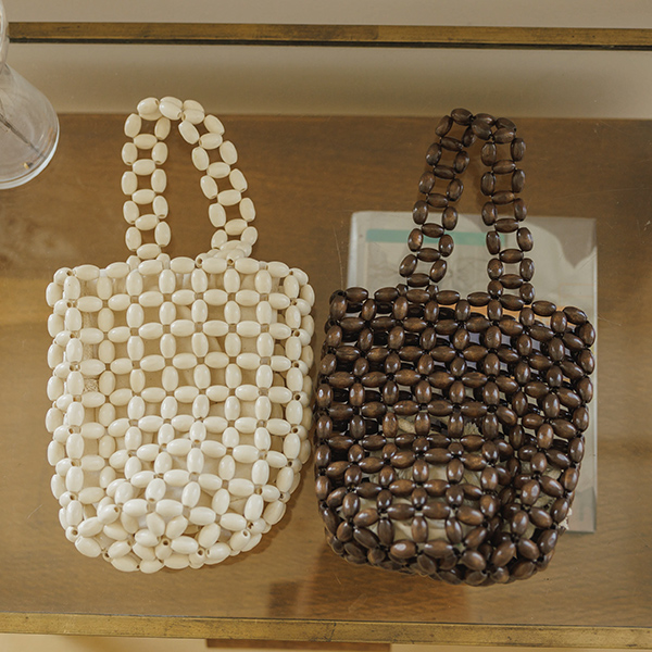 Wood Beads bead Cylinder Tote bag