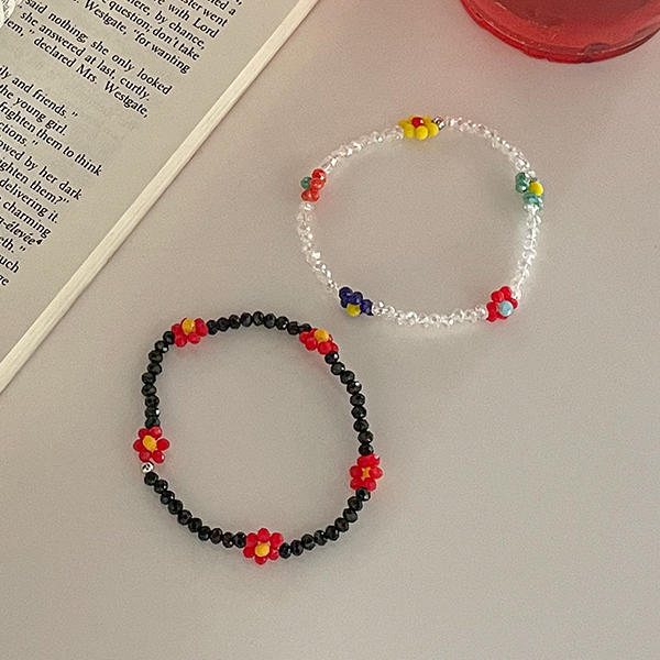 Summer Daily Flower Crystal bracelet