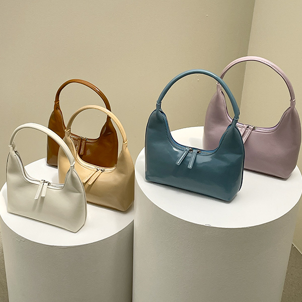 Color Point Enamel Square Handbag