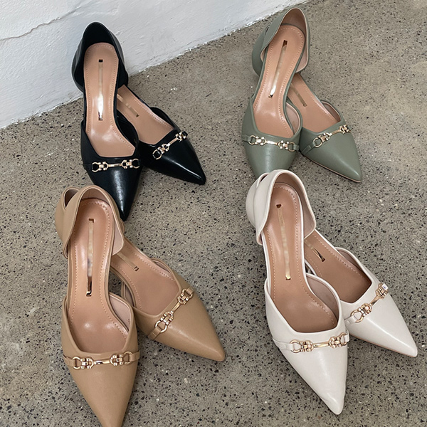 Luxury Mood Chain Point Stiletto Heels