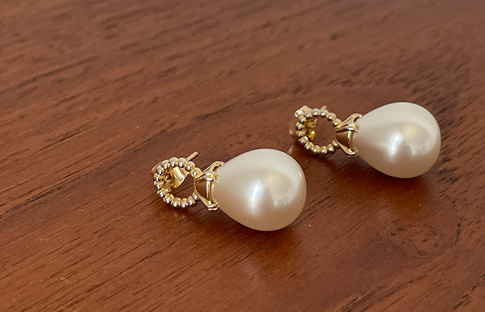 Luxury Pearl Gold Point Earring