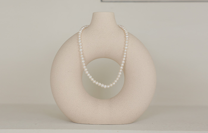 Round Fresh Water Pearl Necklace