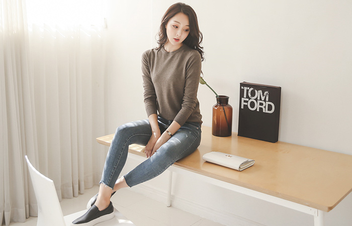 Basic Wool Cache Round Knit