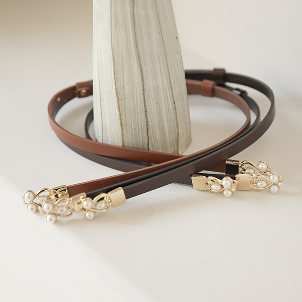 Clara pearl Cowhide Belt