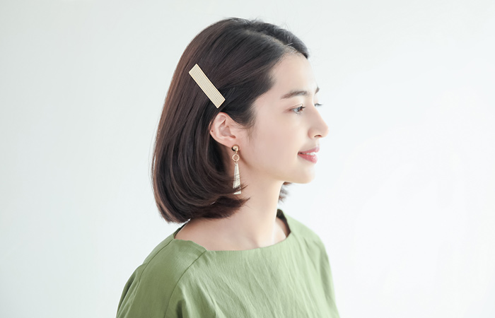 Square Gold Ratan Hairpin