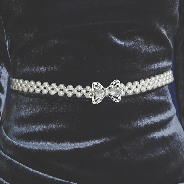 bowknot cubic pearl Belt