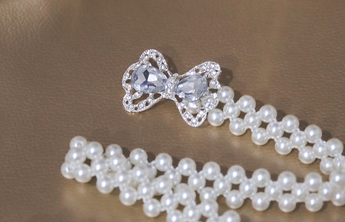 bowknot cubic pearl Belt