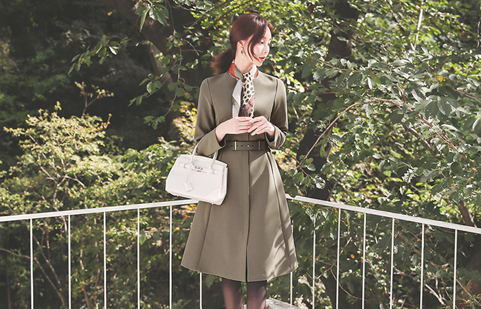 다이아넥 Zipper A-line Cutting Dress(fall)