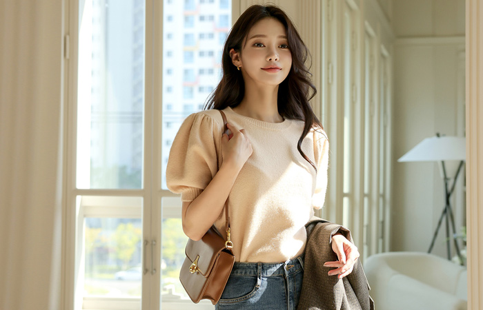 Cozy Puff Knit T-shirt