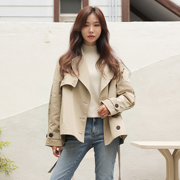 Volume Sleeves Pauline Harp Trench