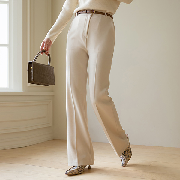 Long-legged Boot-Cut Fit Thick Slacks