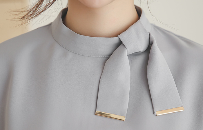 Gold Tip Ribbon Blouse (Sold-Out)