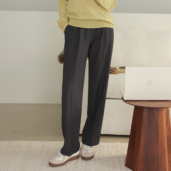 Side Obi-Line Back Banding Span Slacks