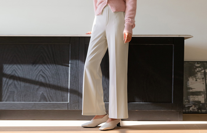 Soft Fleece Semi- Wide Back Banding Slacks