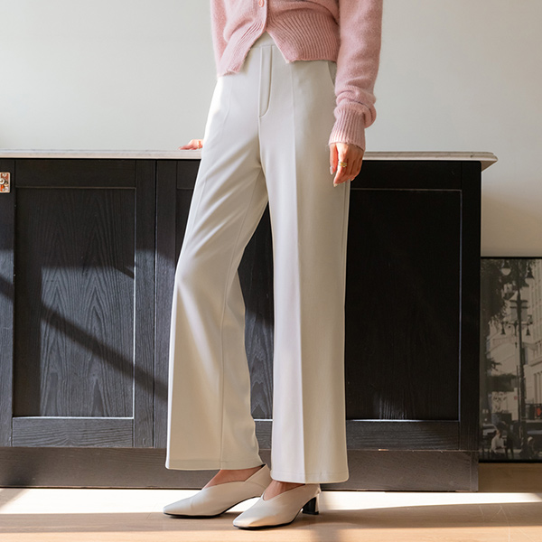 Soft Fleece Semi- Wide Back Banding Slacks