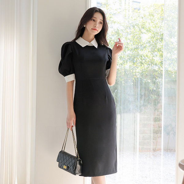 Cloud Feather Color Combination Romantic Puff Dress