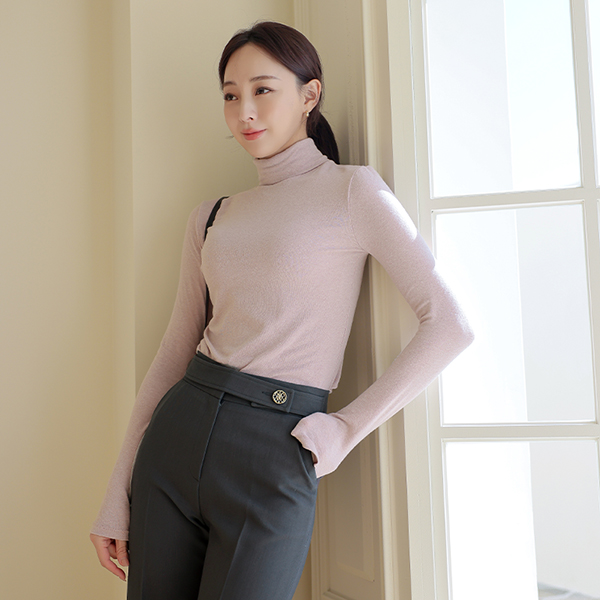 Daily Angora Slim Turtleneck T-shirt