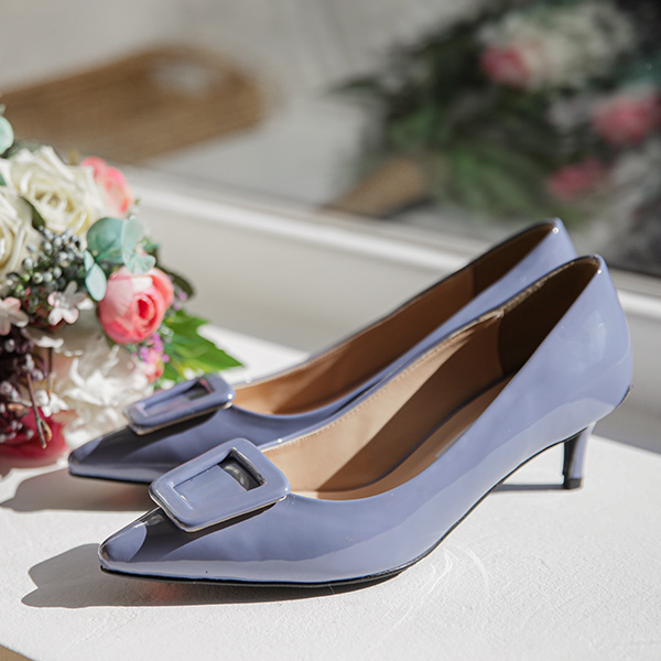 Square Glossy Stiletto Heels