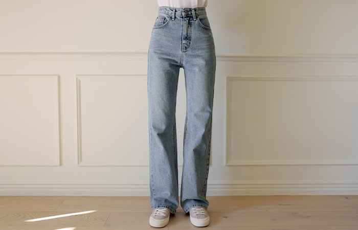 High-Waist Wide Denim Pants