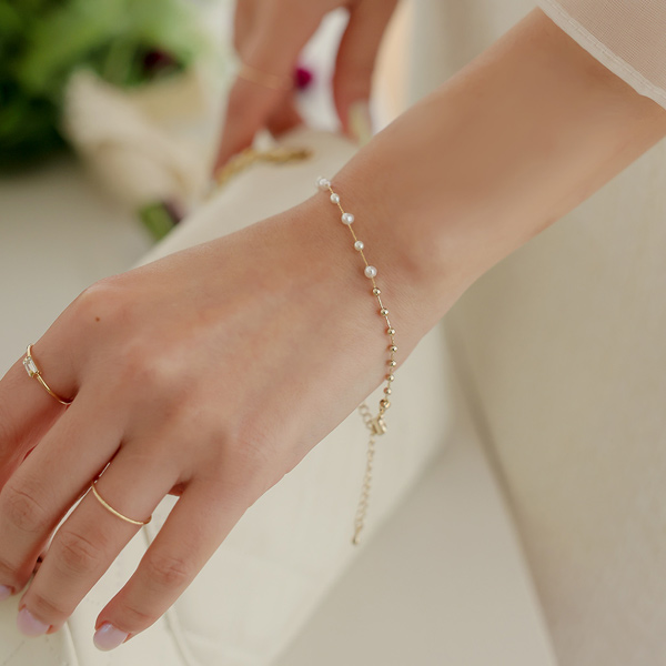 Pearl&Shining ball bracelet