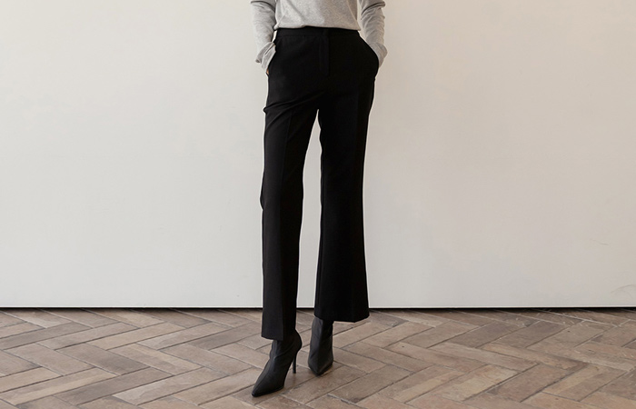 Simply Boot-Cut Cozy Back Banding Slacks