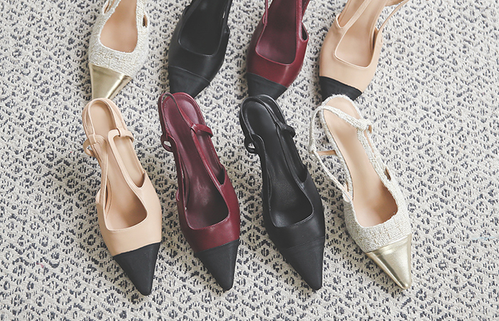 [Models wear42st]Color Combination quality Middle Stiletto Heels