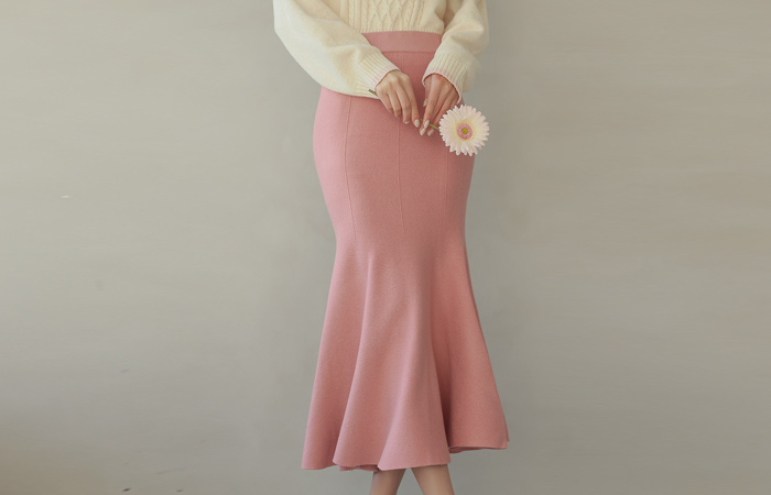 Mermaid Line 쫀쫀밴딩 Knit Skirt