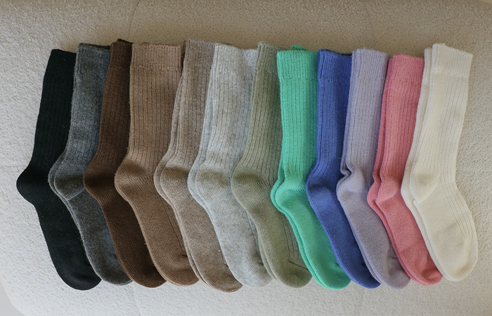 Cozy Color Wool Cashmere Corduroy Socks