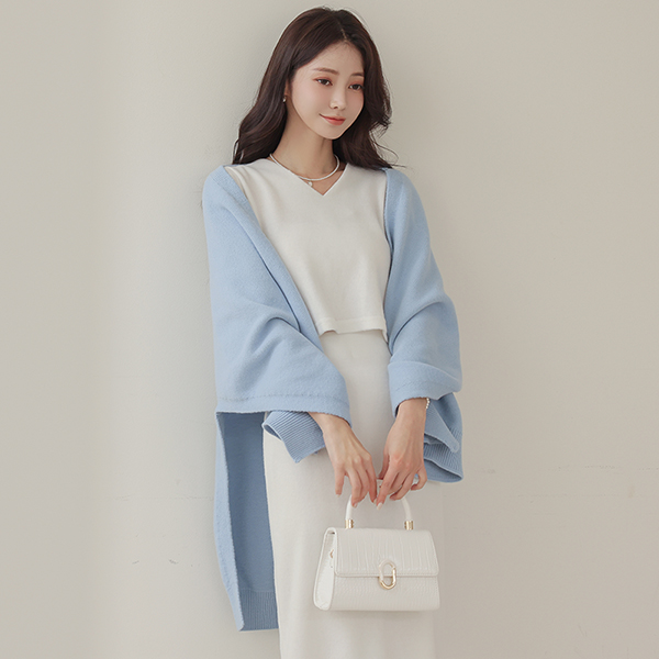 Natural Wool Shawl Cardigan