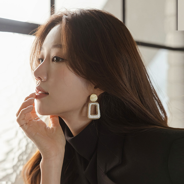 Luxury Gold large Square Earring