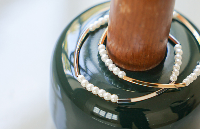 Silver&Gold Pearl Point bracelet