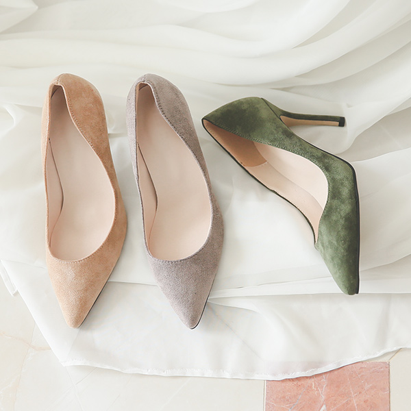 Color Suede Stiletto Hill