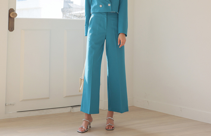 ODE Set-up wide fit Cropped Slacks