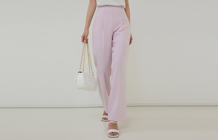 light High-Waist Wide Slacks