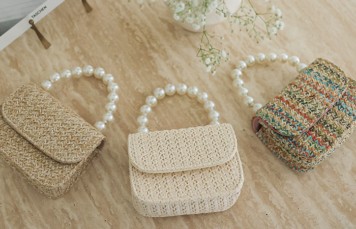 Rattan Pearl Mini Bag