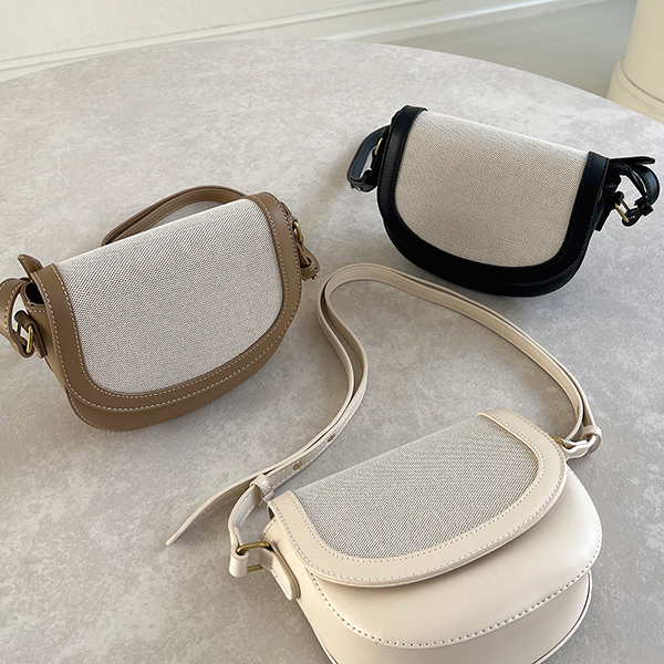 Canvas Round Shoulder Bag