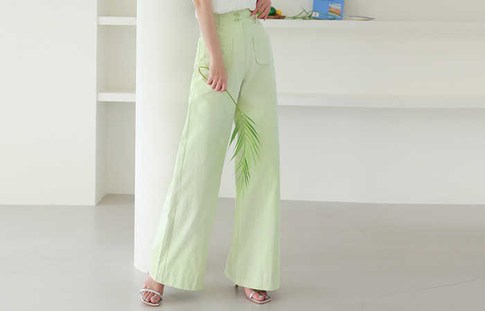 Retro Wide Pocket Cotton Pants